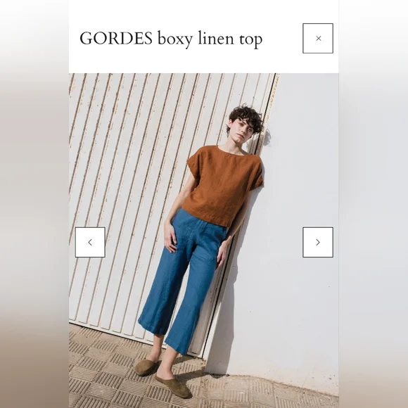 notPERFECTLINEN GORDES boxy Top, XXL, Swedish Blue - Picture 7 of 7